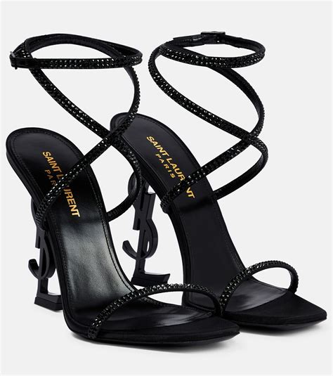 saint laurent opyum 110 ysl heeled sandals|saint laurent opyum leather sandals.